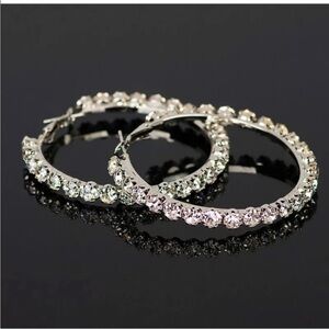 925 Silver Hoop Earring Cubic zircon AAA.